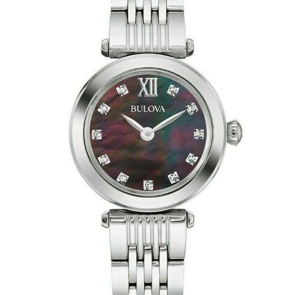 Bulova Mother of Pearl 24mm Diamond Accent Watch - Picture 1 of 3